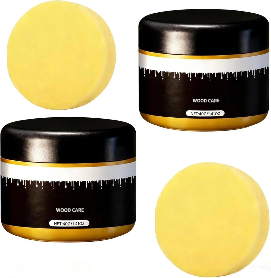 Beeswax Furniture Polish, All-Natural Wood Wax Conditioner & Cleaner, Waterproof Restorer and Protector for Wood Furniture