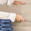 Extra Deep Twin XL Fitted Sheet - Hotel Luxury Single Fitted Sheet Only - Easily Fits 18 inch to 24 inch Mattress - Ultra Soft, Wrinkle & Fade Free w/Extra Deep Pockets - Breathable & Comfy - Cream