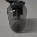 1 Gallon Water Bottle with Straw & Chug lid, BPA Free Dishwasher Safe 128oz Large Water Bottle with Motivational Time Marker and Handle Leak-proof Big Water Jug for Camping Sports Workouts (Black)