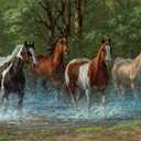 Springbok 500 Piece Jigsaw Puzzle Summer Creek Multi, Large/18 x 23.5"
