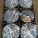 MEMO Clip-on Chandelier Fabric Lamp Shades,Set of 6,Small Drum,5.2"5.2"H5.2",Linen, Handmade,Modern Trendy Decorative,ONLY FOR CANDLE BULB,Navy Blue
