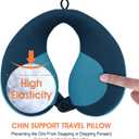 INFANZIA Chin Supporting Travel Neck Pillow, Comfortably Supports and Helps Support Head and Neck - Gifts for Toddler/Child/Kids, Blue