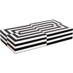 Handicrafts Home Large Decorative Storage Box 12x6 Coffee Table Organizer Box, Modern Home Dcor Accent, Keepsake Memory Box, Jewelry Storage Box, Boho Decorative Box with Lid for Shelf, Mantle Decor