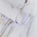 Wide Marble Contact Paper 48"x118" White Marble Wallpaper Peel and Stick