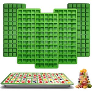 5 Pcs Silicone Food Molds for Harvest Right Freeze Dryer Medium Trays, Non-Stick Square Cube Dividers Food Mold for Ice Fruits Candy Chocolate Vegetable Freeze Drying Accessories (Green)