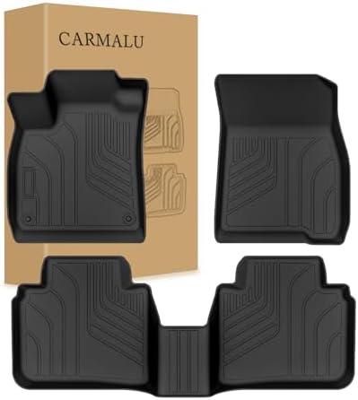 CARMALU Floor Mats for Honda Accord 2023 2024, TPE Car Floor Mats All Weather Custom Floor Liners 1st and 2nd Row Accessories,Black