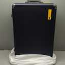 LEVEL8 Zipperless Checked Luggage with Aluminum Frame, Upgraded Medium Hardside Suitcase with Spinner Wheels, Metal Travel Luggage with Double Tsa Locks, 24 Inch, Blue