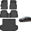 for Nissan Versa Floor Mats 2020 2021 2022 2023 2024 2025(Sedan, S/SV/SR), TPE All Weather Custom Car Floor Mat Anti-Slip Automotive Cargo Trunk Liner Full Set for Nissan Versa Accessories 2020-2025
