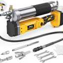 2-IN-1 Cordless Grease Gun for De-Walt 20V Battery, 12000PSI Electric Grease Gun Kit with Lock-On Trigger, 39.4" Hose Work with Bulk &Cartridge Grease for Truck, Farm Equipment (Battery Not Included)