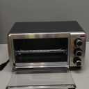 BLACK+DECKER 4-Slice Convection Oven, Stainless Steel, Curved Interior Fits a 9 inch Pizza, TO1313SBD