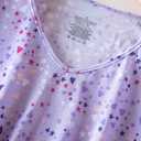 Inadays Womens Cotton Pajama Sets Short Sleeve Top With Capri Pants 2 piece sets for Women Summer Pajamas Lounge Set (Purple, XL)