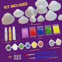Dan&Darci Kids Sea Shell Painting Kit - Arts & Crafts for Kids - Gifts for Boys and Girls Ages 6-8, 8-12 - Craft Activities Kits - Creative Art Activity Gift Toys for Age 6 7 8 9 10 11 12 Year Old