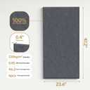 Large Acoustic Self-adhesive Panels, 47.2" X 23.6" X 0.4" Acoustic Wall Panels 6-pack Soundproof Panels High Density Panels Acoustic Treatment for Recording Studio, Office,Dark Grey