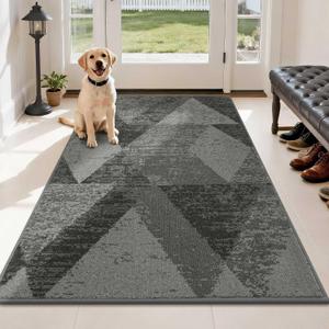 COSY HOMEER Entryway Rugs Doormat 36"x60",Non-Slip Absorbent Door Mat,Grey