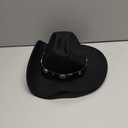 Aoleaky Wool Felt Cowboy Western Hat for Men Out Door Black M