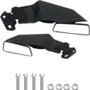 Motorcycle Rear View Mirrors 1 Pair Adjustable Stealth ViewMirror Wind Wing Side Mirror Fit for Kawasaki Ninja 250 300 400 650 ZX6R ZX10R ZX14R, 9 inches x 7 inches x 1.2 inches