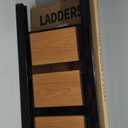 Taranta 3 Step Ladder,Aluminum Lightweight Folding 3 Step Stool with Anti-Slip Wide Pedal, 330lbs Capacity Step Ladder for Household,Kitchen,Office - BlackWoodgrain