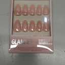 Glamnetic Press On Nails - Los Angeles | Solid Opaque Blush Nude Pink Short Almond Nails in Glazed Finish, Salon Quality | 15 Sizes - 30 Nail Kit