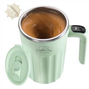 TLINNA Drink Stirrer, Self Stirring Mug, Self Stirring Coffee Mug, Suitable for Coffee, Milk, Cocoa and Other Beverages Stainless Steel Vacuum Insulated Tumbler with Lid (Matcha Green, 12 Ounces)