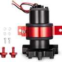 110 GPH Electric Fuel Pump, Barb Fittings Included for Leakproof, External Fuel Pump with Universal 3/8" NPTF for Carbureted Street & Strip (Gasoline Only)