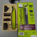 Philips Norelco for Face + Body, Electric Beard Trimmer, Shaver and Groomer, 5in1 Adjustable Comb, 1x Body Kit, Model QP2834/70, Black/Lime Green
