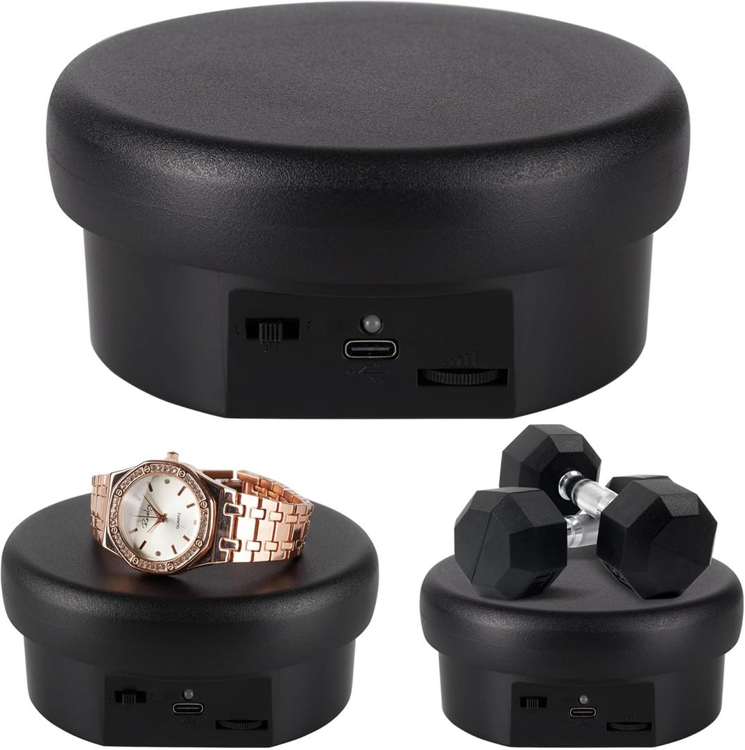 Rotating Display Stand Turntable Stand 4.72'' Spinning Stand for Product Shows Black Rotating Display Stand Turntable Stand 4.72'' Spinning Stand for Product Shows Black