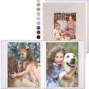 vivinin 2 Pack Photo Album 5x7, Linen Cover Photo Book, Small Photo Album Book for 36 Pockets Hold 72 Pictures, Picture Book for Photos Family Anniversaries Baby Vacations (Off-White)