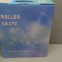 Kids Roller Skates with 6 Protection Pads, Adjustable Size Roller Skates for Kids Beginner, Toddlers Roller Skate with 8 Light Up Wheels,Outdoor Roller Skates for Boys and Girls Ages 3-12 (Large, PINK)