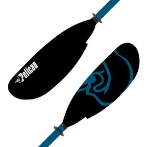 Pelican Vesta Kayak Paddle | Aluminum Shaft with Nylon Reinforced Blades | Lightweight, Adjustable| Perfect for Kayaking - Premium Quality Material (90.5 in - 230 cm, Black & Blue)