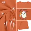 Halloween Nurse Shirt Women You Can't Scare Me I'm a Nurse T-Shirt Funny Ghost Nurse Graphic Tee Tops (Orange, XL)