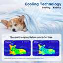ZOMISIA Cooling Blanket for Large Dogs - High Cold Washable Pet Mat, Travel Soft Dog Summer Essentials, Khaki, 40"x50"