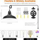 MYSWEETY Hanging Grow Light, Full Spectrum Hanging Plant Lights for Indoor, Vintage Decorative Grow Lights with 16.4FT Power Cord, Plug in Pendant Light with Adjustable Pulley for Plants, Flowers (1)