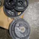 Fitvids 2 Inch Olympic Barbell Weight Plates Set, 255 LB (2.5-45 LB) Barbell Weight Set for Home Gym Strength Training, Double-grip Design