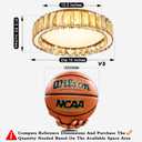Dimmable Flush Mount Ceiling Light, LED 5CCT 2700K-6000K,Amber,15in,36W