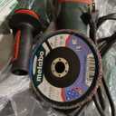 Metabo 6-Inch Flat Head Angle Grinder | 13.5 Amp | 9,600 RPM | Electronics | Non-locking Paddle Switch | Brake | WEPBF 15-120 Quick