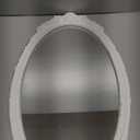 Antique Arendahl Glam Ornate Oval Mirror 24" X 14", Hanging Distressed White Vintage Mirrors for Wall Decor Living Room, Wood Mirrors for Bathroom Entryway, Horizontal or Vertical