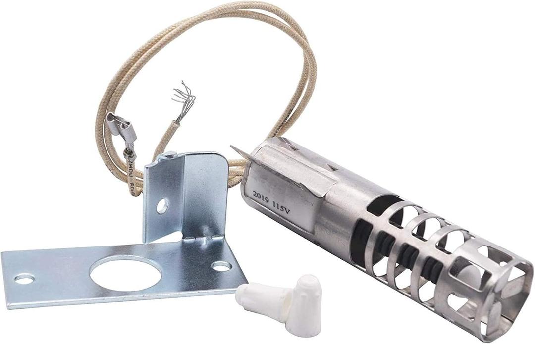 Hortsun 1 Set Gas Range Oven Igniter Replacement Compatible with GE WB2X9154 WB13K10027 XL44120V Ignitor for Gas Stove & Broiler Models