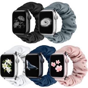 Beatlone Scrunchie Solo Loop Watch Bands Compatible for Apple Watch Band 38mm 40mm 41mm 42mm 44mm 45mm 46mm 49mm Soft Stretchy Women Elastic Strap for iWatch Series 11 10 9 8 7 6 5 4 SE Ultra 3 2 1