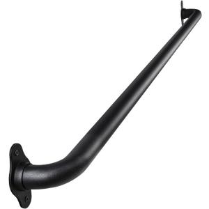 45 Inch Black No-Slip Hand Rails for Indoor Stairs, Wall Mount Staircase Handrail - Outdoor Metal Stair Railing, Iron Banister Rail, Outside Safety Grab Bar for Elderly or Disabled