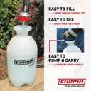 Chapin 20004 Pump Sprayer, 1-Gallon SureSpray Translucent Tank with an Easy Fill Funnel-Top Opening, Adjustable Cone Nozzle & 34" Long Reach Hose, Used for Fertilizer, Pesticides, Weeds & Pests