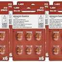 Amazon Basics 60-Pack Hearing Aid Size 312 Zinc-Air Batteries, 1.45 Volt, Brown Tab, 4-Year Shelf Life, Child-Safe Package (Use Scissors to Open)
