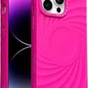 ORNARTO Vortuxe for iPhone 14 Pro Max Case 6.7" | 2X MIL-STD Drop Protection | Compatible with MagSafe | Sleek Aesthetic Liquid Silicone Phone Cover - Hot Pink