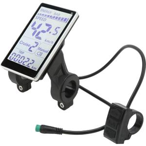Generic Electric LCD Display, 5 Pin Interface 24V 36V 48V 60V Universal Electric Scooter, Cycling Power Meter Display, M5 LCD Panel Screen for 31.8 22.2mm Electric Bikes,