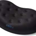 BRILA Ergonomic Memory Foam Mouse Wrist Rest Support Pad Cushion for Computer, Laptop, Office Work, PC Gaming - Massage Holes Design - Wrist Pain Relief (Black Mouse Wrist Rest)