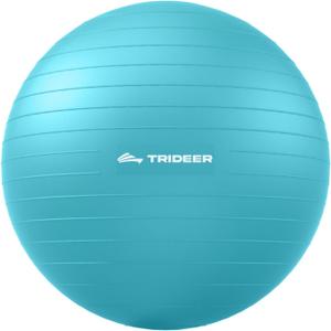 Trideer Exercise Ball for Yoga, Pilates & Fitness  Stability Ball Equipment for Home Gym & Office Chair, Core & Balance Training Accessories, Physical Therapy Equipment, Quick Pump Included, 5 Sizes (Turkis)