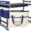Garden Kneeler and Seat, Extra Wide Thick EVA Pad, Heavy Duty Foldable Garden Bench Holds 350lbs, Ergonomic Kneeling Stool with Garden Tool Pouches, Gardening Gifts for Women, Men & Seniors, 20 Inches X 18 Inches X 15 Inches
