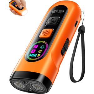 SEDULAN Dog Bark Deterrent Devices Anti Barking Device for Dogs Ultrasonic Bark Stopper Portable Dog Training Tool Indoor Outdoor Up to 50ft Correct Bad Behavior of Own or Neighbor's Dog (Orange)