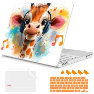 Mektron Case for 2026 MacBook Neo 13-inch A18 Pro chip A3404 Laptop Cover with 13-inch (Diagonal) Liquid Retina Display+ Keyboard Cover+ Screen Protector, Cute Giraffe