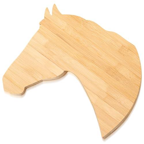 Briwooody Horse Shaped Bamboo Cutting Board for Kitchen Wood Serving Board Wall Display Women Charcuterie Serving Tray Decoration Gift for Women