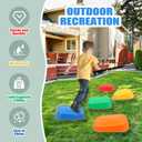 Luanka Stepping Stones for Kids,5Pcs Jumping Balance Sensory Stepping Stones for Toddler,Toddler Obstacle Course Coordination Game Sensory Toys for Ages 3 Years and UP,Indoor or Outdoor Play